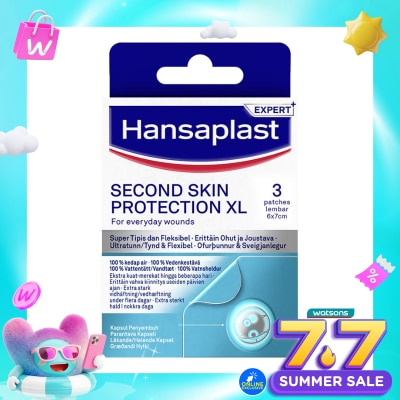 HANSAPLAST - Plester Second Skin XL Isi 3 Plester Hidrokoloid