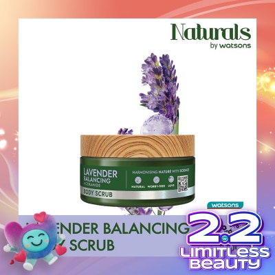 NATURALS BY WATSONS Lavender Balancing Body Scrub 200g