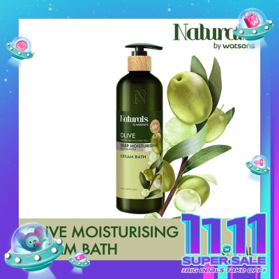 NATURALS BY WATSONS Olive Deep Moisturising Cream Bath 490ml