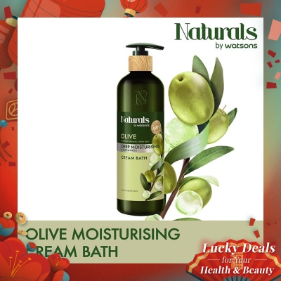 NATURALS BY WATSONS Olive Deep Moisturising Cream Bath 490ml