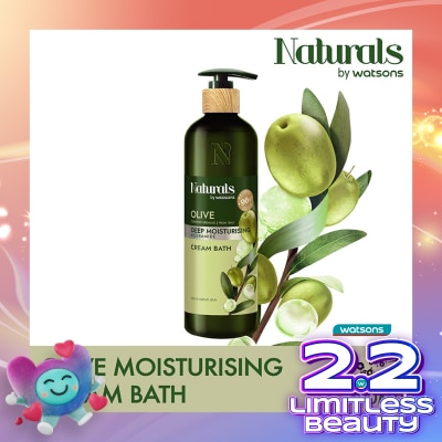 NATURALS BY WATSONS Olive Deep Moisturising Cream Bath 490ml