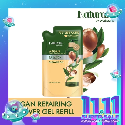 NATURALS BY WATSONS Argan Repairing Shower Gel Refill 450ml