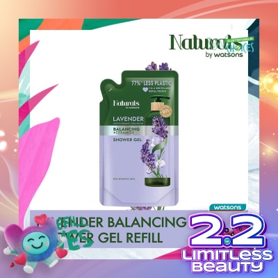 NATURALS BY WATSONS Lavender Balancing Shower Gel Refill 450ml