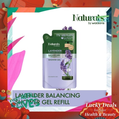 NATURALS BY WATSONS Lavender Balancing Shower Gel Refill 450ml
