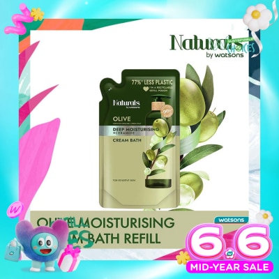 NATURALS BY WATSONS Olive Deep Moisturising Cream Bath Refill 450ml