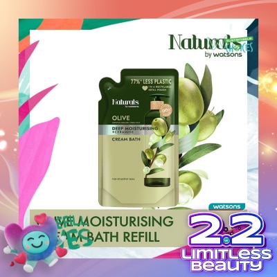NATURALS BY WATSONS Olive Deep Moisturising Cream Bath Refill 450ml