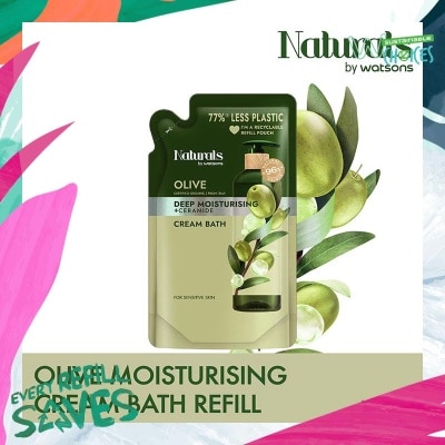 NATURALS BY WATSONS Olive Deep Moisturising Cream Bath Refill 450ml