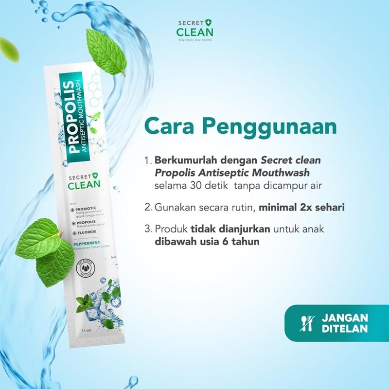 Propolis Mouthwash Sachet Peppermint 6'S @10ml