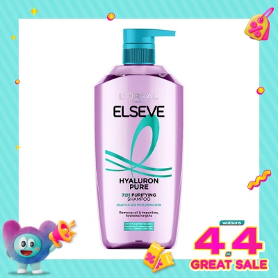L'OREAL - L'Oreal Elseve Hyaluron Pure 72H Purifying Shampoo 400ml