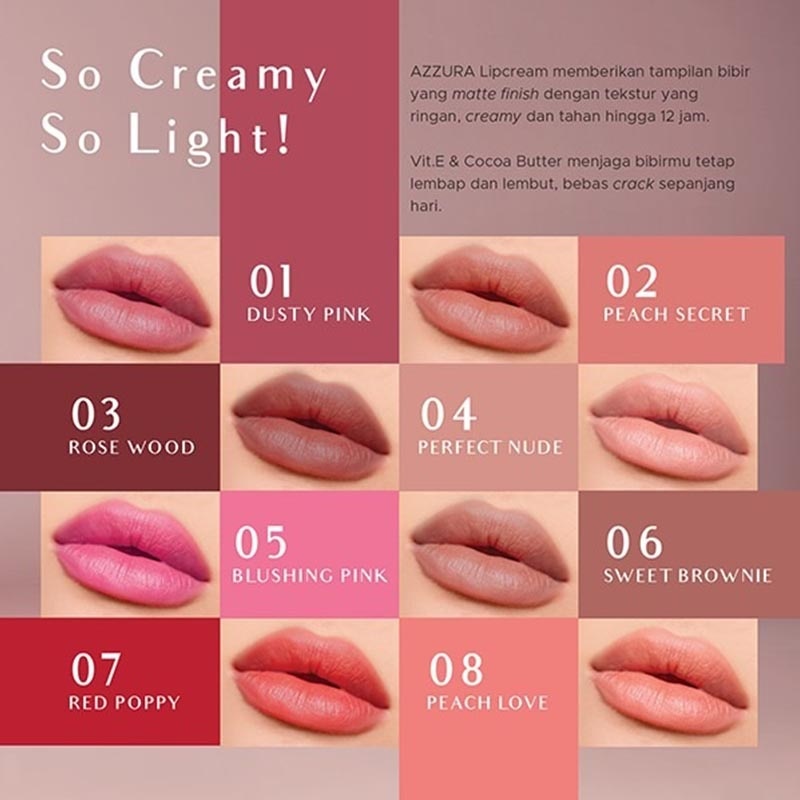 Matte Lipcream Lipstik 01 Dusty Pink 4g
