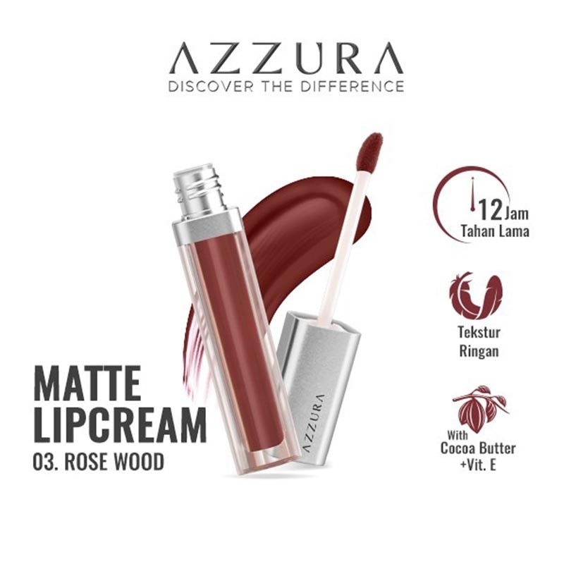Matte Lipcream Lipstik 03 Rose Wood 4g