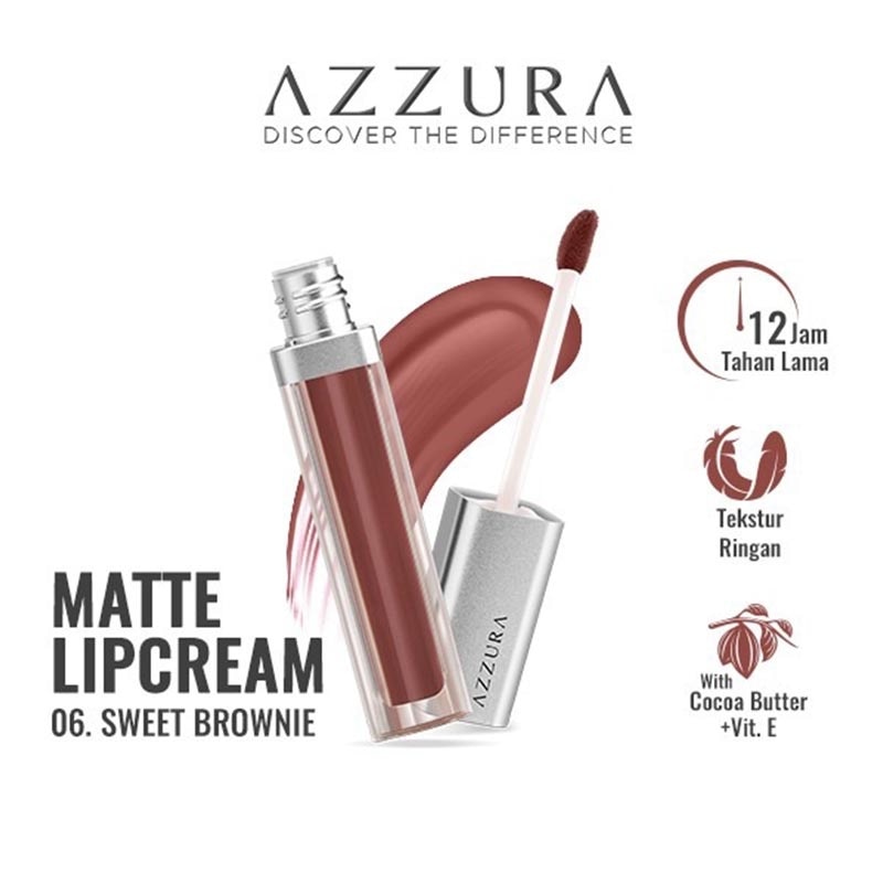 Matte Lipcream Lipstik 06 Sweet Brownie 4g