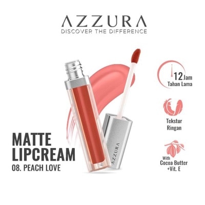 AZZURA Matte Lipcream Lipstik 08 Peach Love 4g