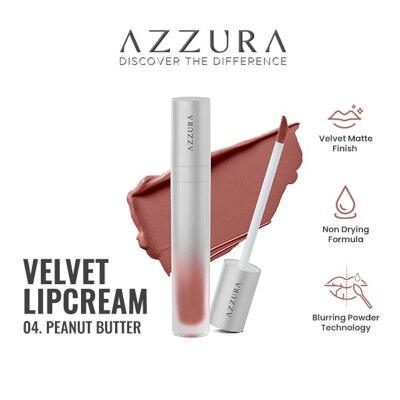 AZZURA, Velvet Lipcream 04 Peanut Butter 4g | Watsons Indonesia