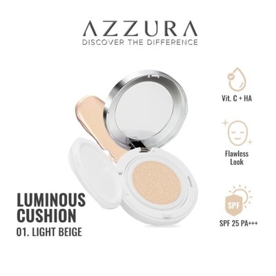 AZZURA Luminous Cushion SPF 25 PA +++ 01 Light Beige 15g