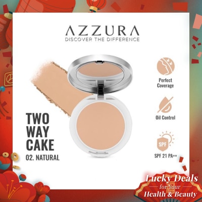 AZZURA Two Way Cake Foundation SPF 21 PA++ 02 Natural 12g