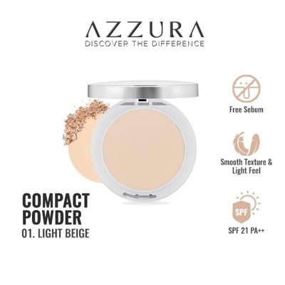 AZZURA Compact Powder 01 Light Beige 14g