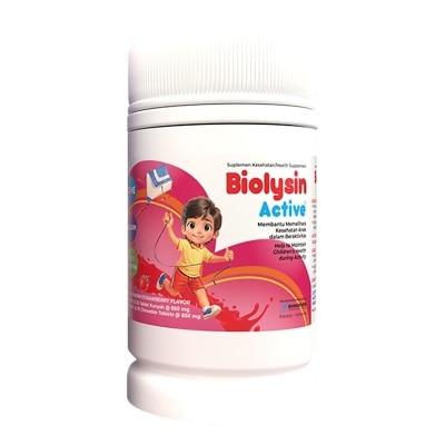 BIOLYSIN, Active Strawberry Tablet 30'S | Watsons Indonesia