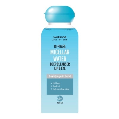 WATSONS Watsons Bi-Phase Micellar Water Deep Cleanser Lip & Eye 100ml