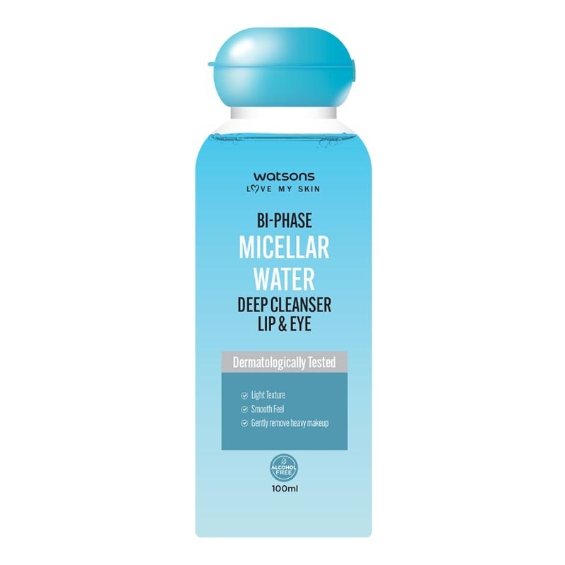 Watsons Bi-Phase Micellar Water Deep Cleanser Lip & Eye 100ml