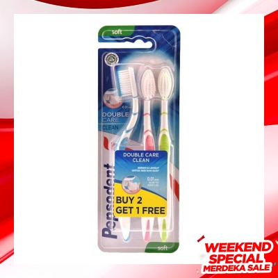 Pepsodent Double Care Sensitive Sikat Gigi 3Pc