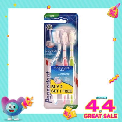 Pepsodent - Double Care Sensitive Sikat Gigi 3Pc
