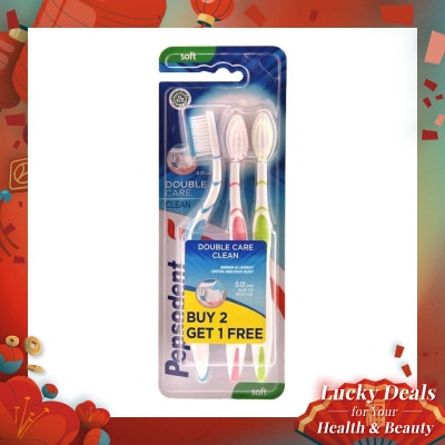 Pepsodent Double Care Sensitive Sikat Gigi 3Pc