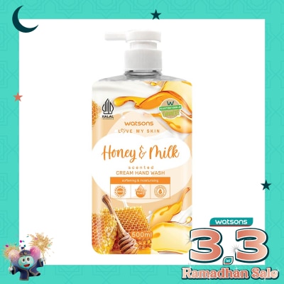 WATSONS Watsons Honey & Milk Cream Hand Wash 500ml