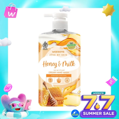 WATSONS - Watsons Honey & Milk Cream Hand Wash 500ml