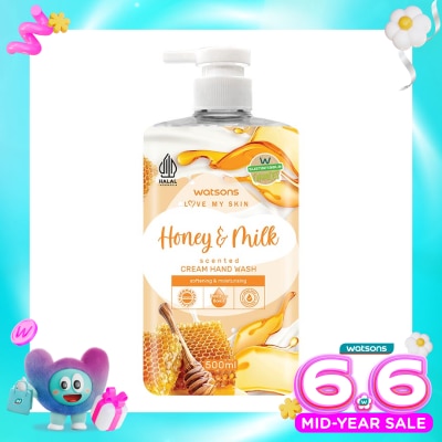 WATSONS - Watsons Honey & Milk Cream Hand Wash 500ml