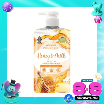 WATSONS COLLECTION - Watsons Honey & Milk Cream Hand Wash 500ml image