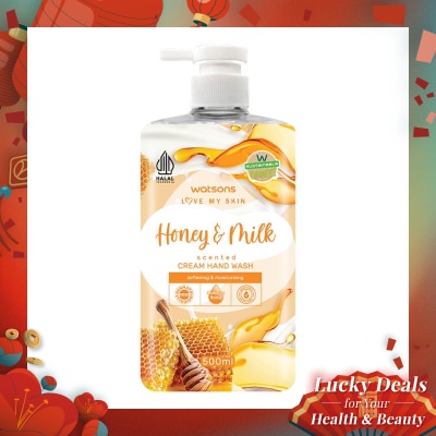 WATSONS Watsons Honey & Milk Cream Hand Wash 500ml