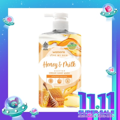 WATSONS Watsons Honey & Milk Cream Hand Wash 500ml