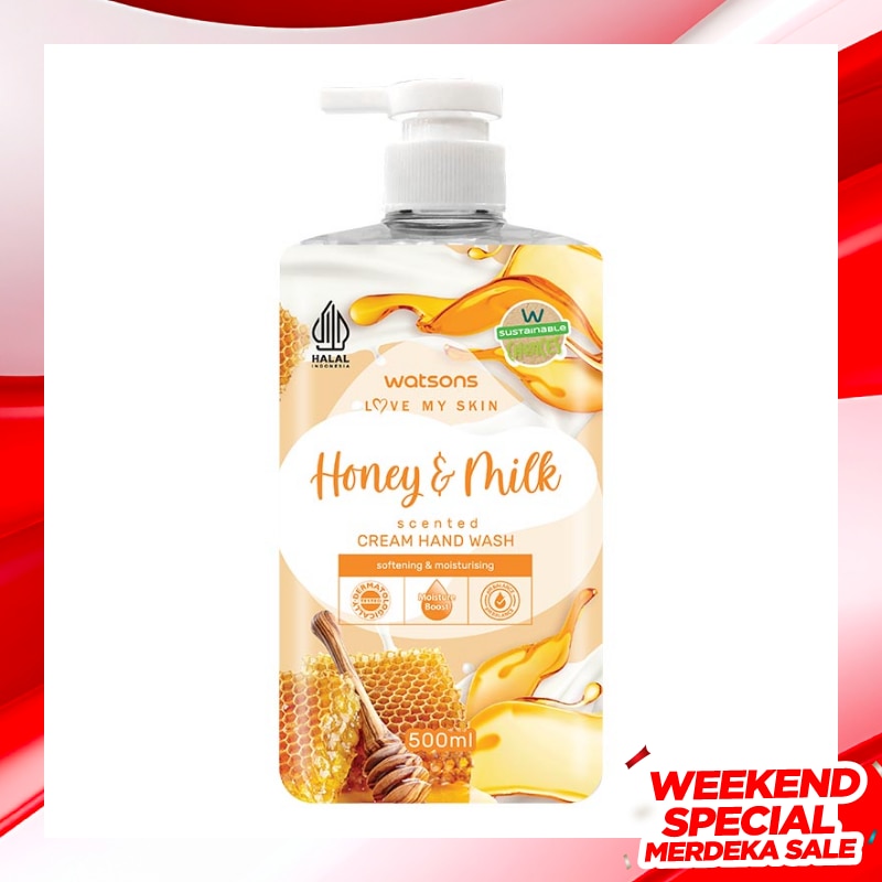 Watsons Honey & Milk Cream Hand Wash 500ml