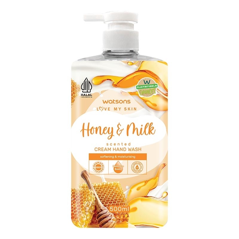 Watsons Honey & Milk Cream Hand Wash 500ml