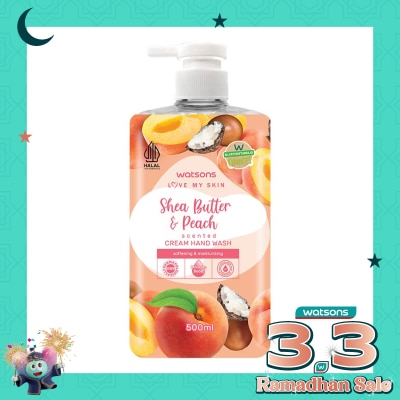 WATSONS Watsons Shea Butter & Peach Hand Wash 500ml
