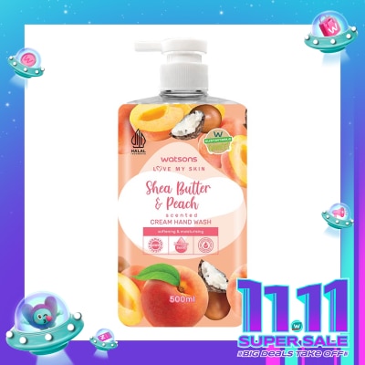 WATSONS Watsons Shea Butter & Peach Hand Wash 500ml