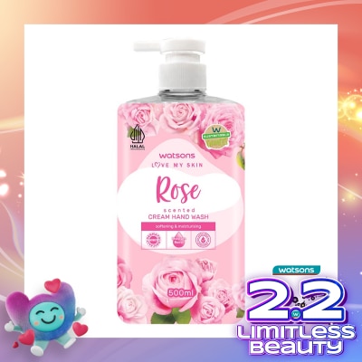 WATSONS Watsons Rose Cream Hand Wash 500ml