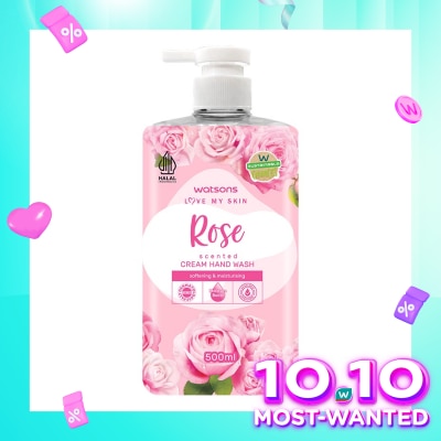 WATSONS Watsons Rose Cream Hand Wash 500ml