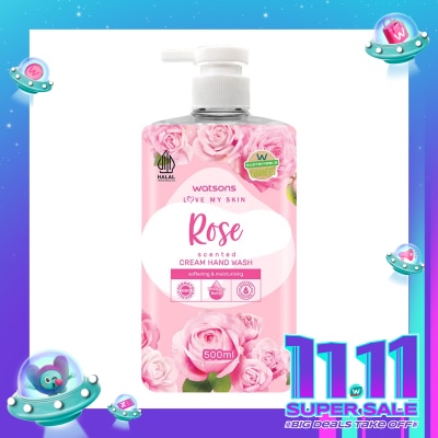 WATSONS Watsons Rose Cream Hand Wash 500ml