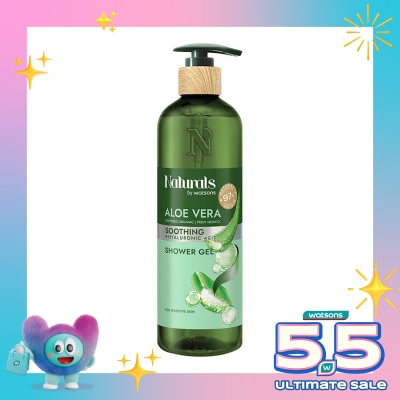 NATURALS BY WATSONS - Aloe Vera Soothing Shower Gel 490ml