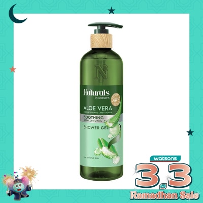 NATURALS BY WATSONS Aloe Vera Soothing Shower Gel 490ml