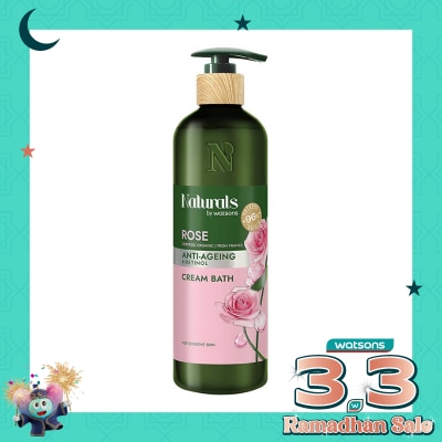 NATURALS BY WATSONS Rose Anti-Ageing Cream Bath 490ml