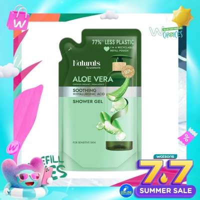 NATURALS BY WATSONS - Aloe Vera Soothing Shower Gel Refill 450ml