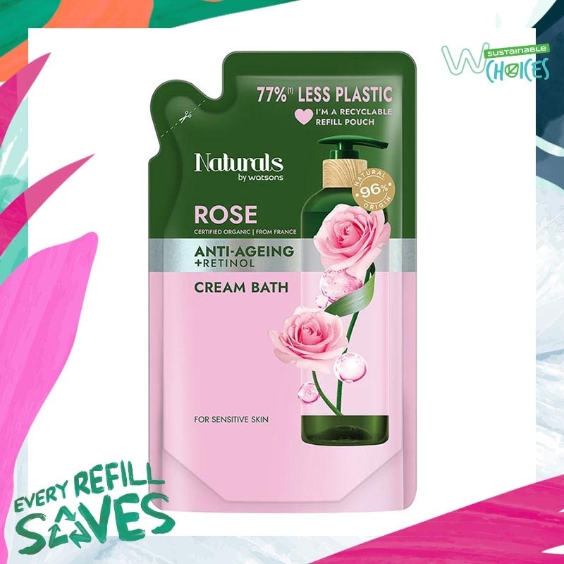 Rose Anti-Ageing Cream Bath Refill 490ml