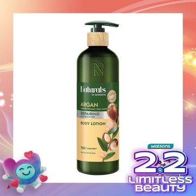NATURALS BY WATSONS Argan + Ceramide Repairing Body Lotion 490ml