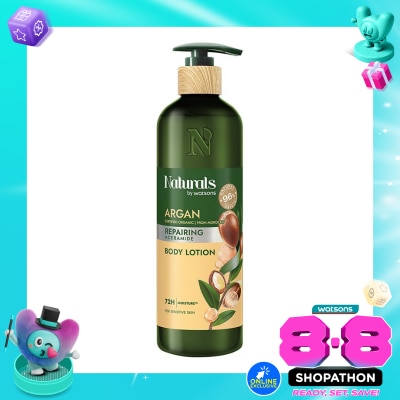 NATURALS BY WATSONS - Argan + Ceramide Repairing Body Lotion 490ml image