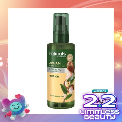 NATURALS BY WATSONS Argan Repairing Hair Oil 100ml