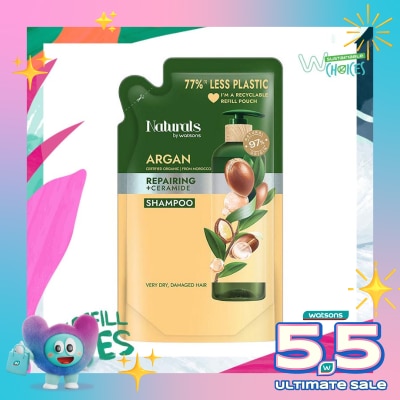 NATURALS BY WATSONS - Argan Repairing Shampoo Refill 450ml