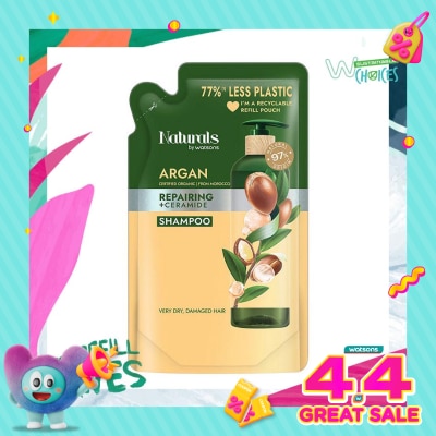 NATURALS BY WATSONS - Argan Repairing Shampoo Refill 450ml